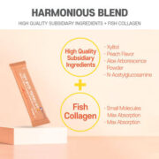 Low Molecular Collagen Hyaluronic acid Peach (30 sticks) - Imagen 3