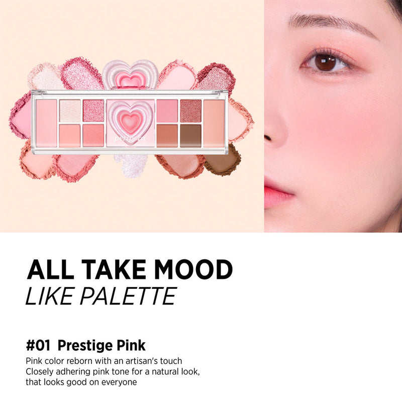 Peripera All Take Mood Like Palette Peritage Collection #01 PRESTIGE PINK - Imagen 3