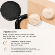 JUNG SAEM MOOL Skin Nuder Cover Layer Cushion 21N Light +refill - Imagen 2